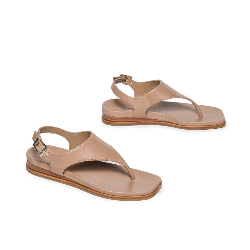 Bernardo Concord Thong Flade Sandaler Dame Lysebrune | EJJ621MT