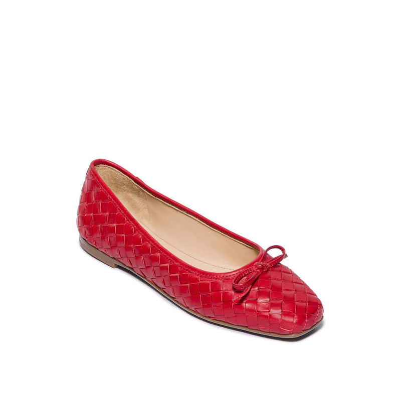 Bernardo Gwynn Woven Ballerina Dame Rød | VCB6950YK