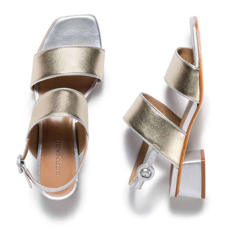 Bernardo Jasper Slingback Sandaler med Hæl Dame Sølv Guld | WXV8766ZL