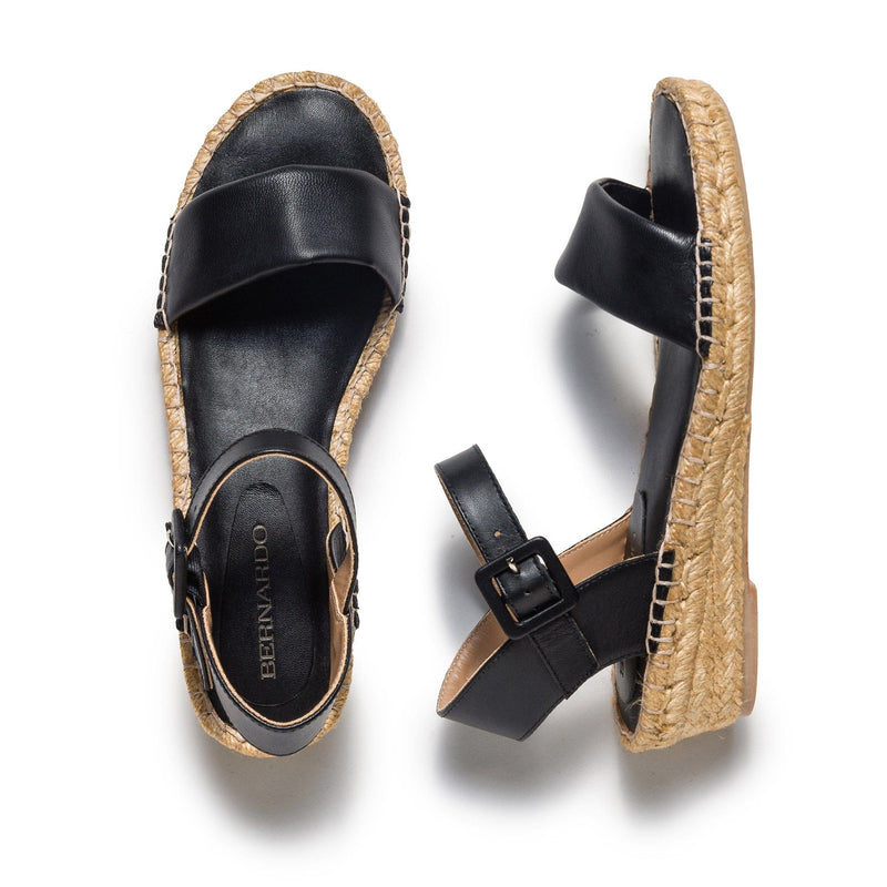 Bernardo Madrid Espadrille Kile Sandaler Dame Sort | NPF9054JP