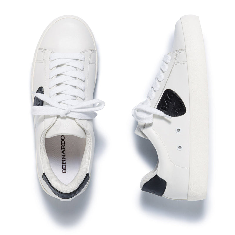 Bernardo Tatum Sneakers Dame Hvide Sort | DSC486MO