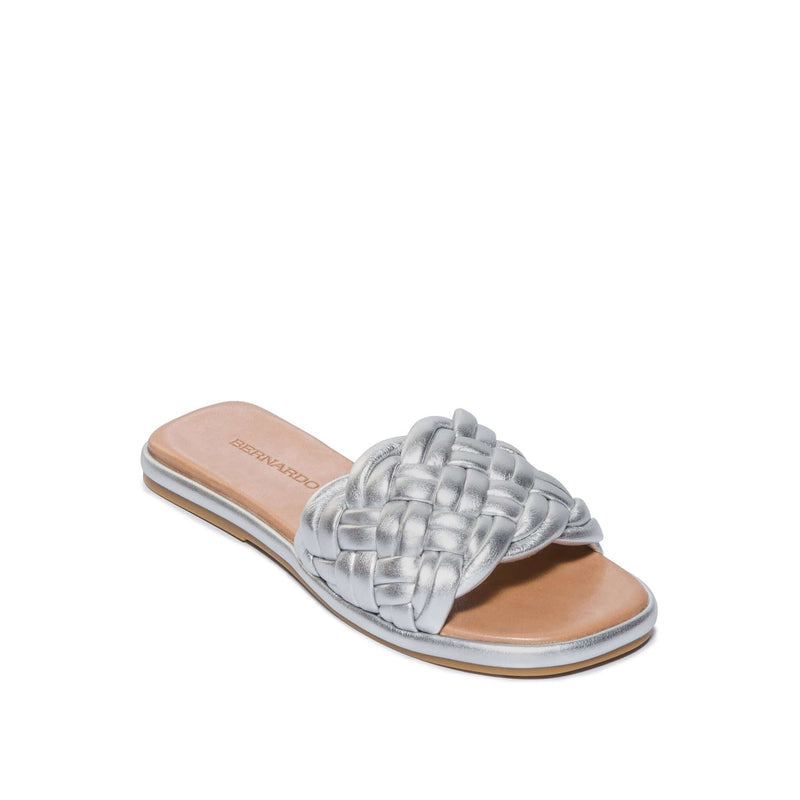 Bernardo Troy Woven Slidesandaler Dame Sølv | QUY8310WG