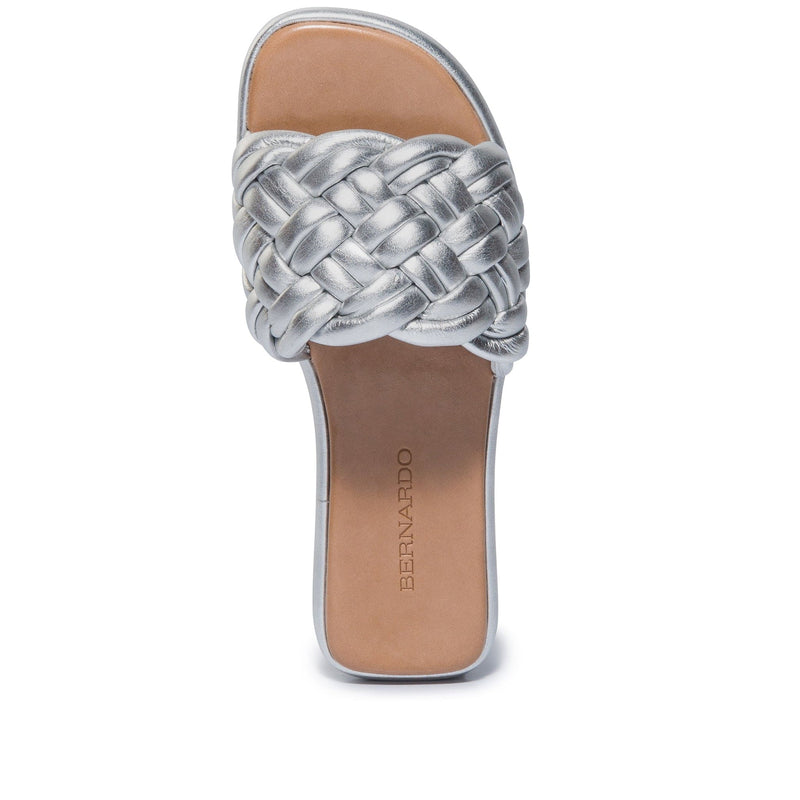 Bernardo Troy Woven Slidesandaler Dame Sølv | QUY8310WG