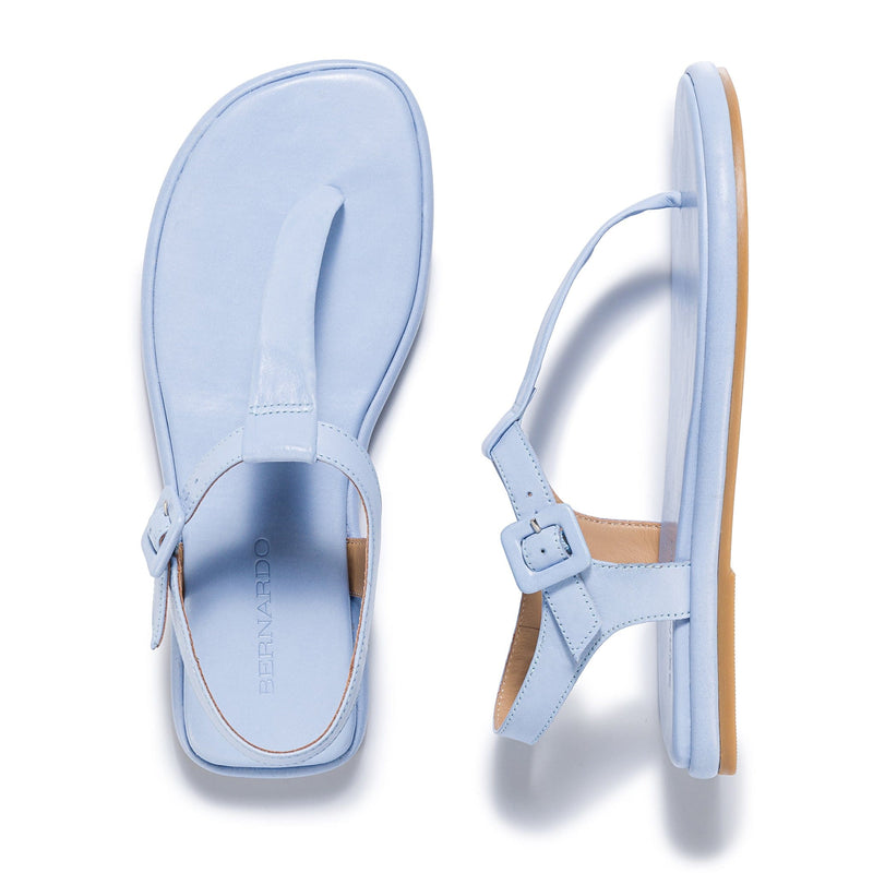 Bernardo Tucson T-Strap Flade Sandaler Dame Blå | LRI9115MM